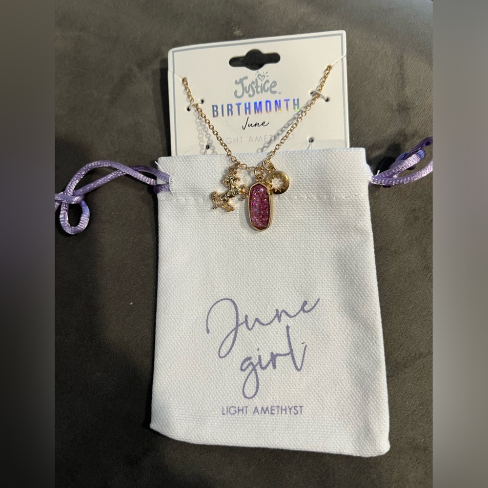 4 Justice girls birthstone necklaces